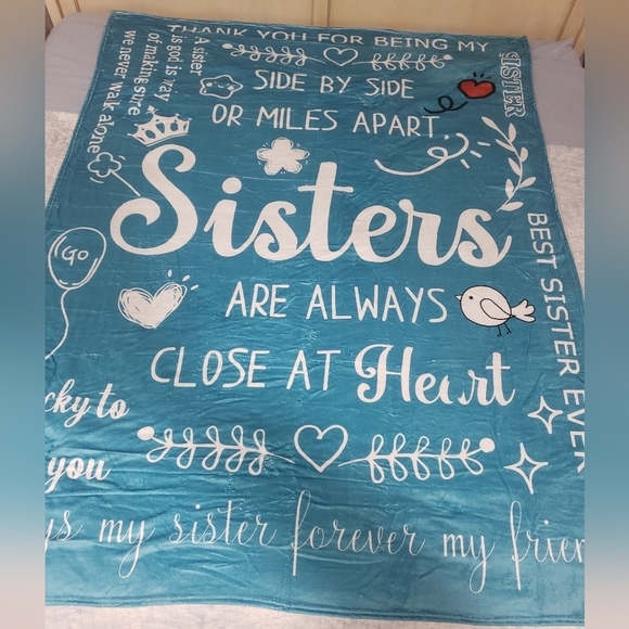 21- Inspirational Words To My Sister Throw Blanket NWT - Picture 1 of 8